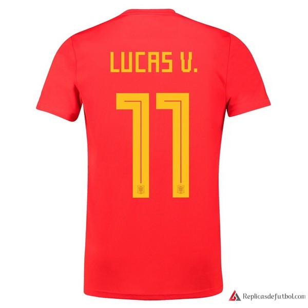 Camiseta Seleccion España Primera equipación Lucas V. 2018 Rojo